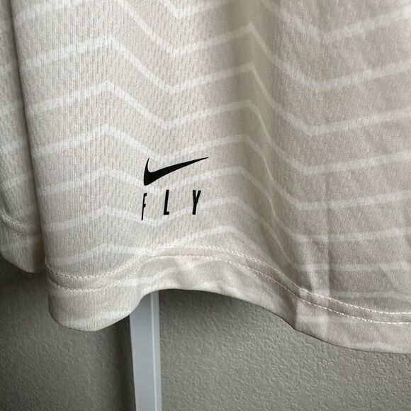 NWT NIKE Fly Women’s Standard Fit Dri Fit Basketball 9” Shorts Cream Chevron - M - Picture 7 of 9
